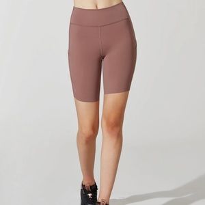 LULULEMON RED DUST STRONGER AS ONE SHORT